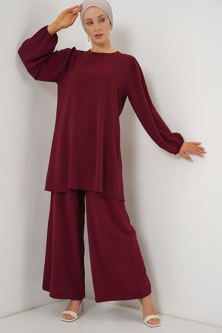 Bigdart Ensemble Haut Bas Tunique Pantalon Ayrobin 6712 - Bordeaux