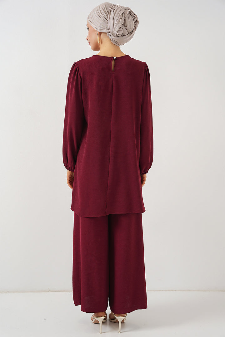 Bigdart Ensemble Haut Bas Tunique Pantalon Ayrobin 6712 - Bordeaux