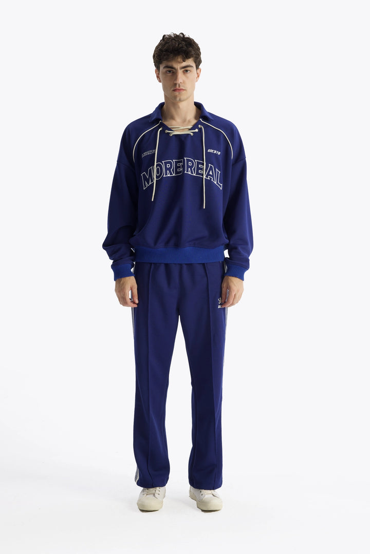 Giesto Sweatshirt à lacets - Bleu roi
