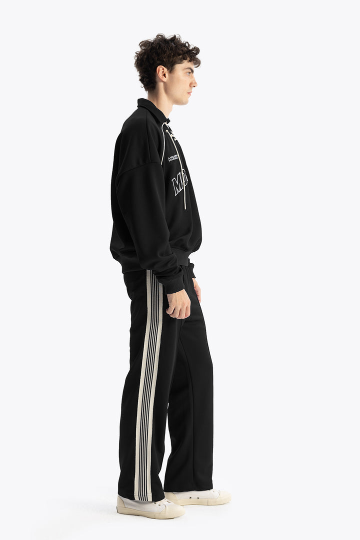 Giesto Sweatshirt à Lacets - Noir