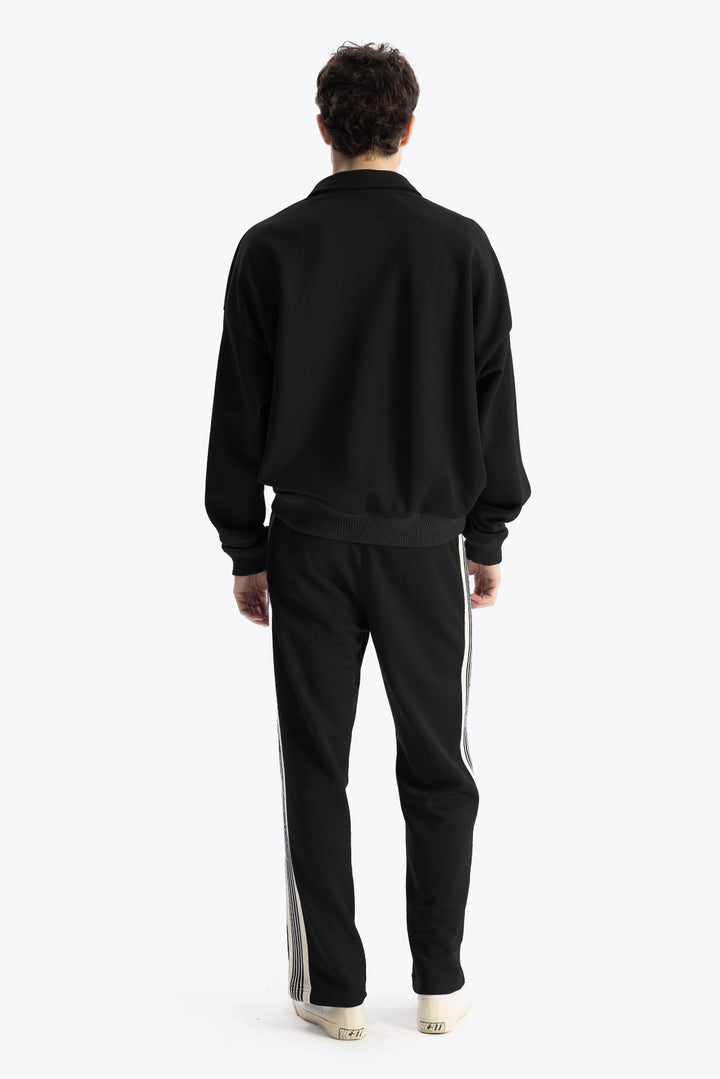 Giesto Sweatshirt à Lacets - Noir