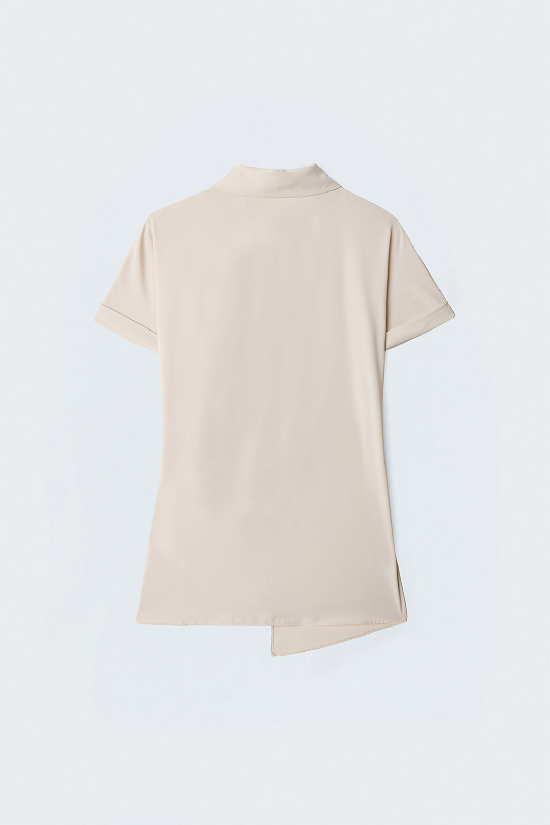 Sateen Chemise avec détail de nouage - Beige