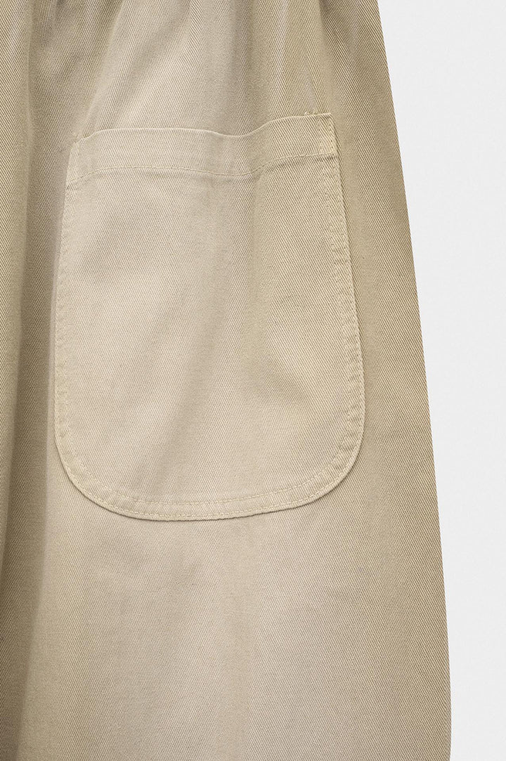 Giesto Pantalon en gabardine beige coupe ballon - Beige