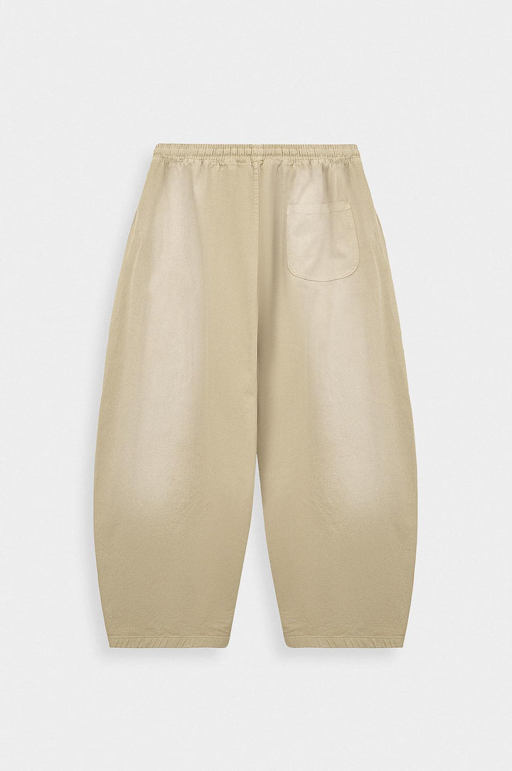 Giesto Pantalon en gabardine beige coupe ballon - Beige