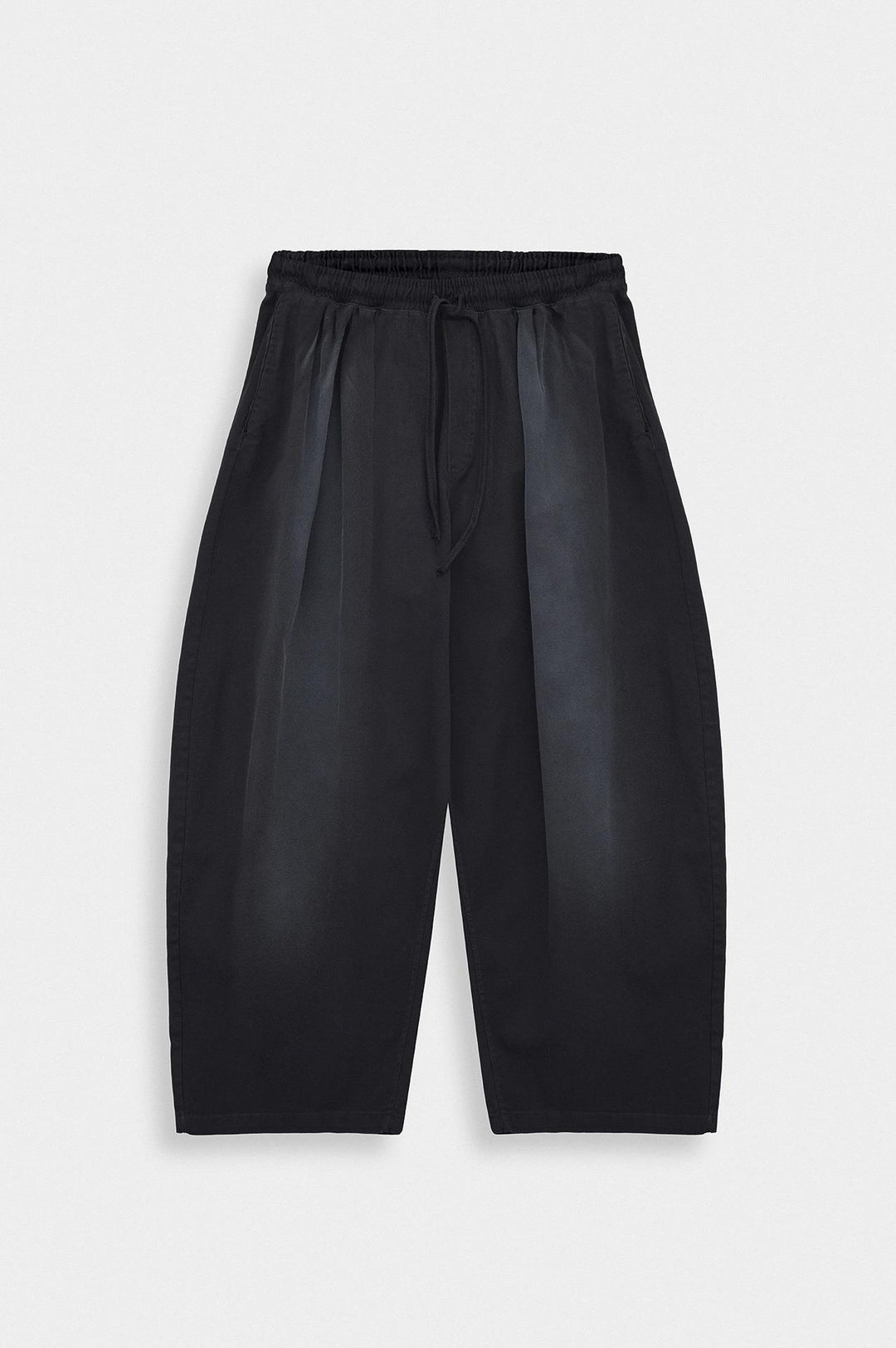 Giesto Pantalon en gabardine noir coupe ballon - Noir