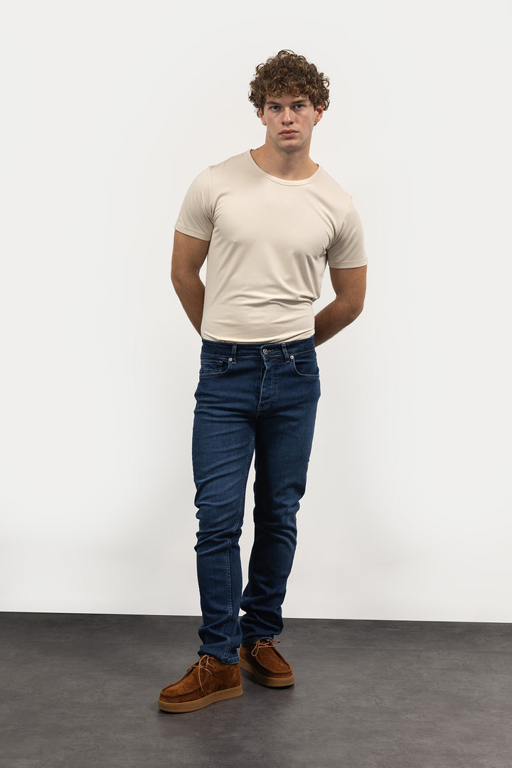 Giesto Jean Slim Fit Basique - Bleu marine