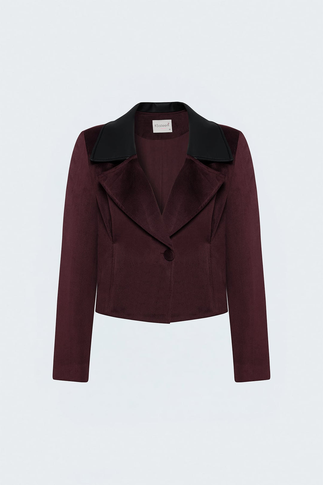 Sateen Veste en velours ajustée - Bordeaux