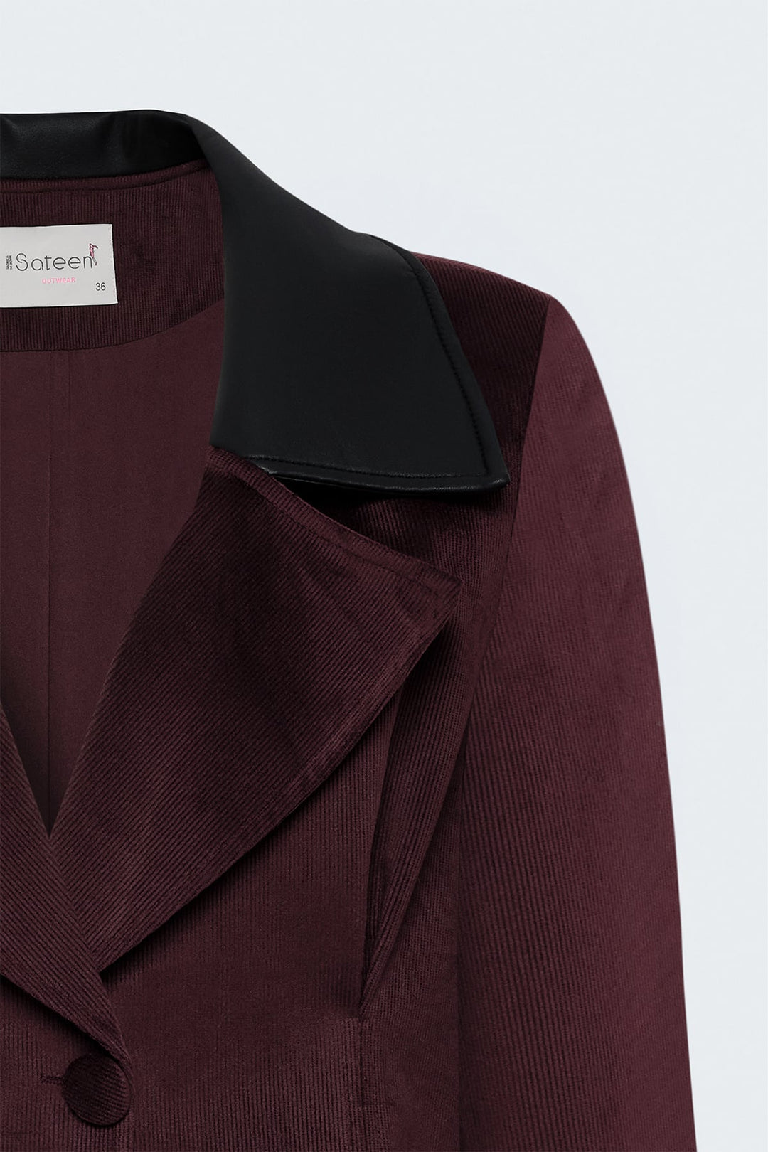Sateen Veste en velours ajustée - Bordeaux