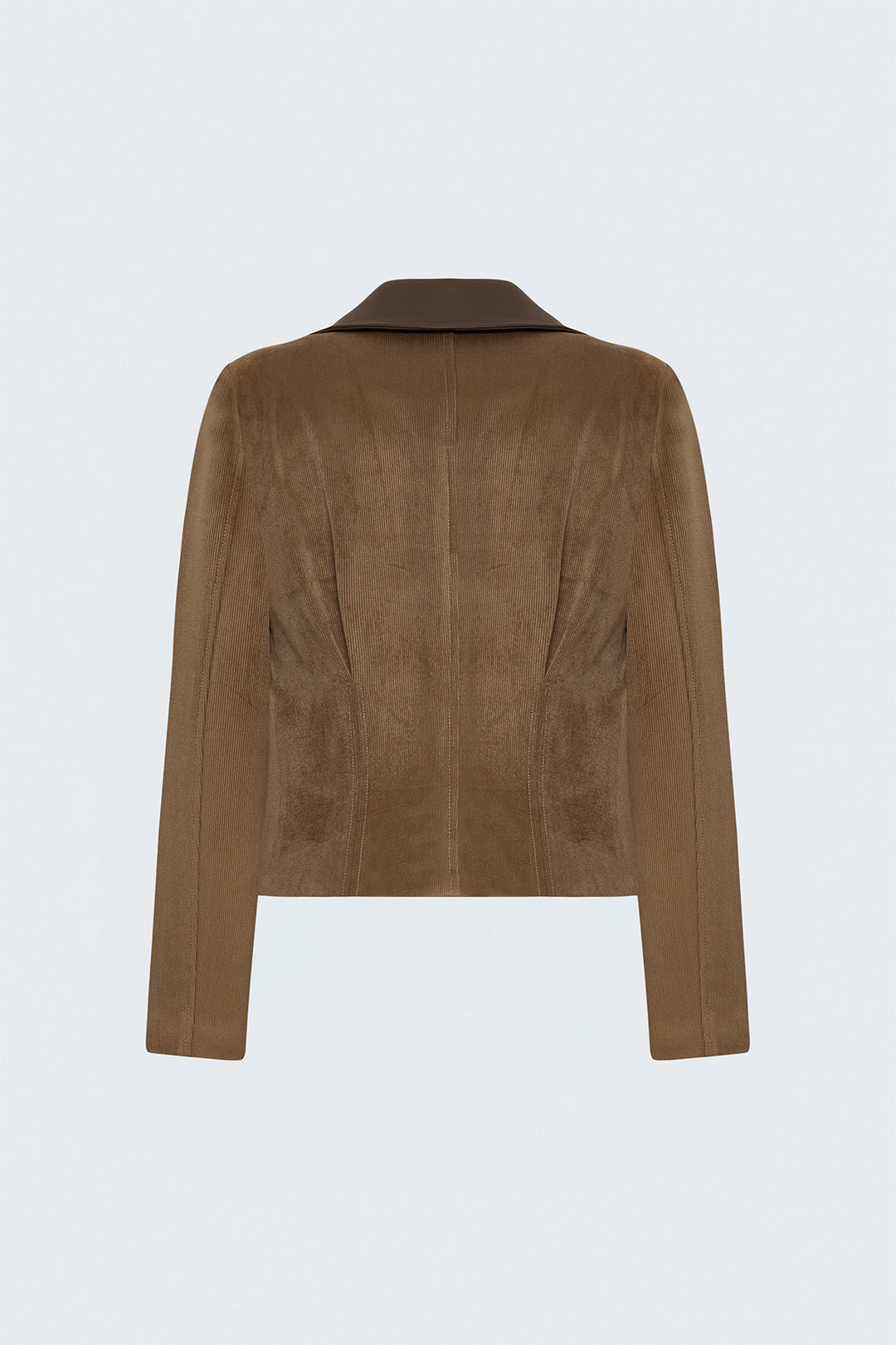 Sateen Veste en velours ajustée - Camel