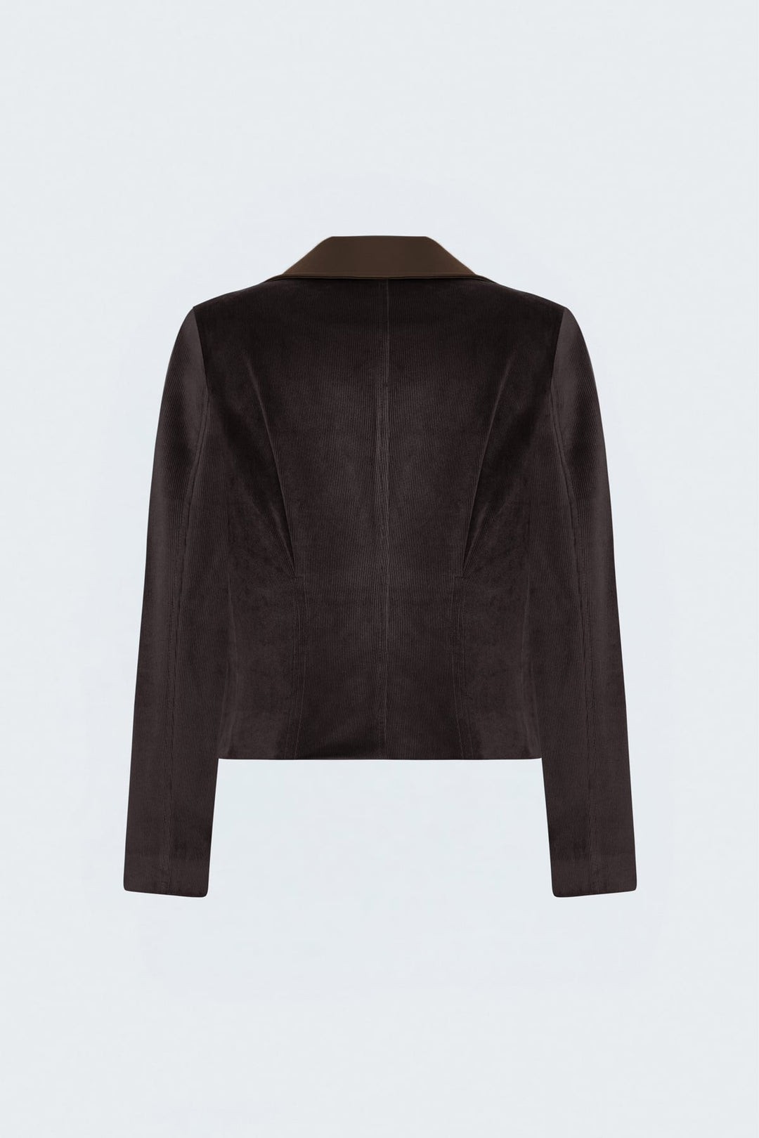 Sateen Veste en velours ajustée - Marron