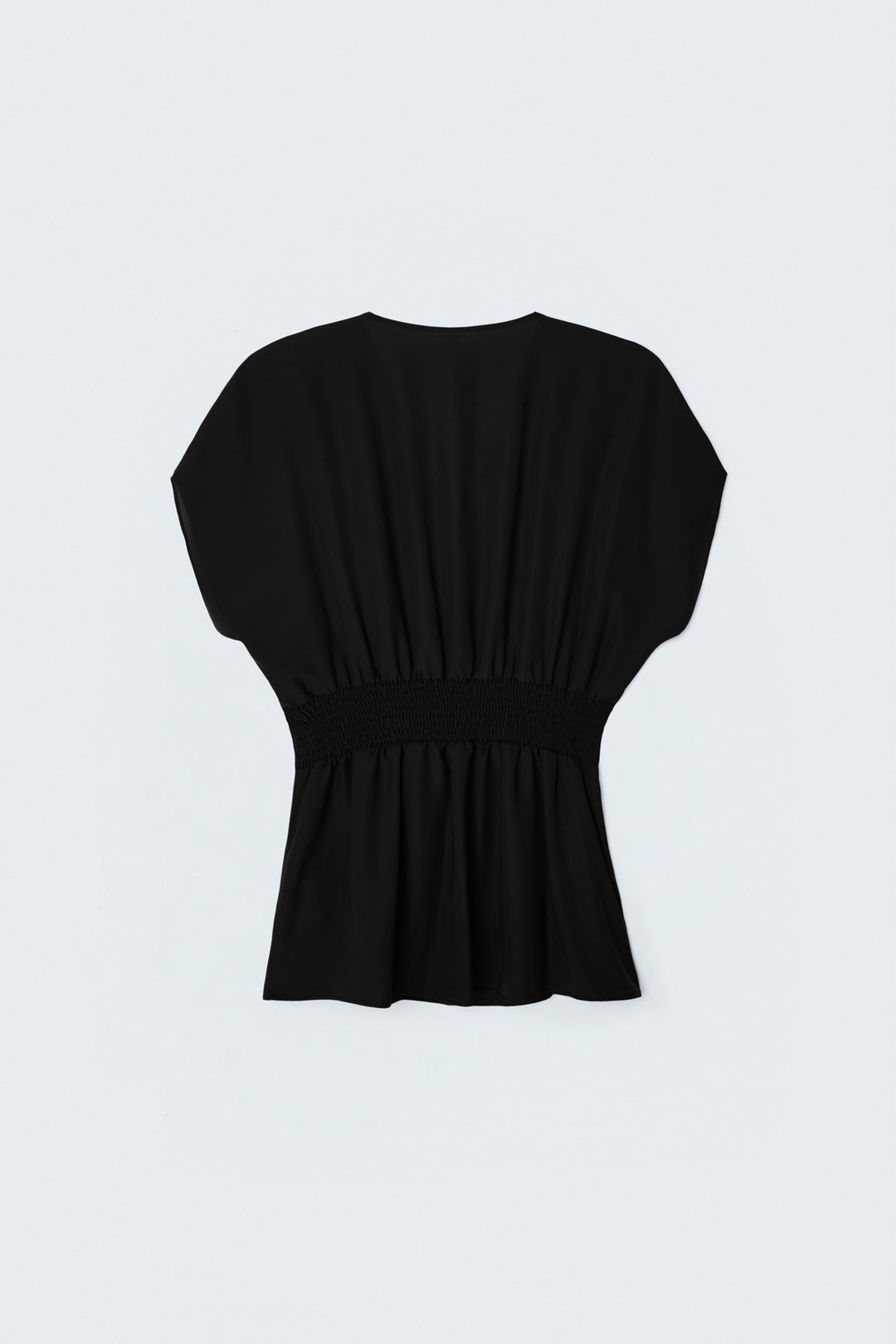 Sateen Blouse Courte Cintrée - Noir