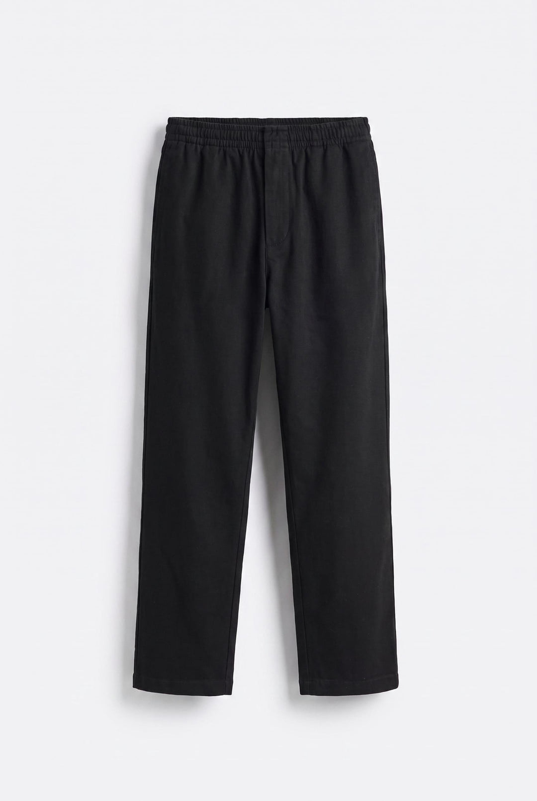 Giesto Pantalon en Gabardine Noir à Taille Élastique - Noir