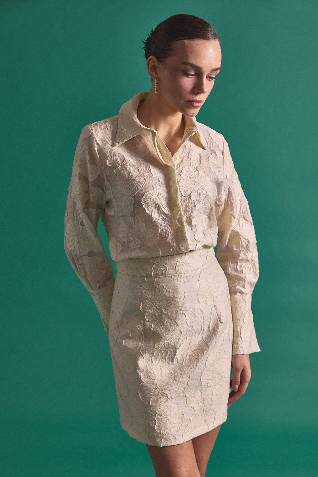 Sateen Chemise Belica - Beige