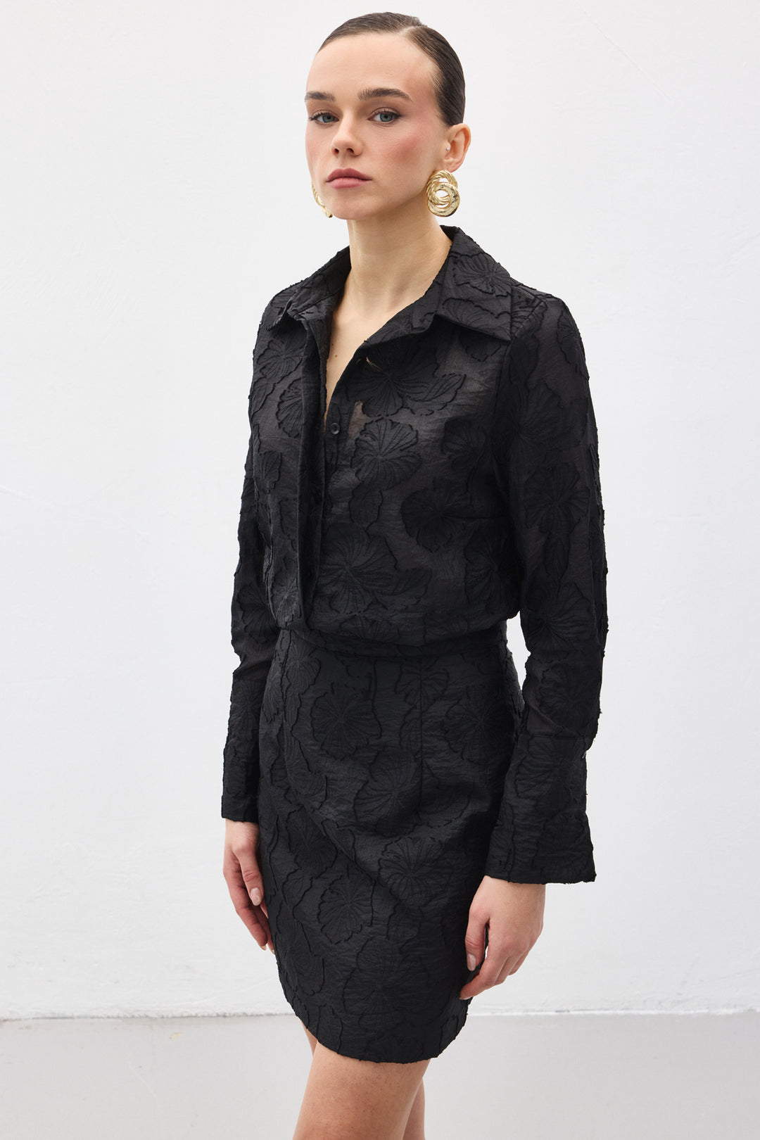 Sateen Chemise Belica - Noir