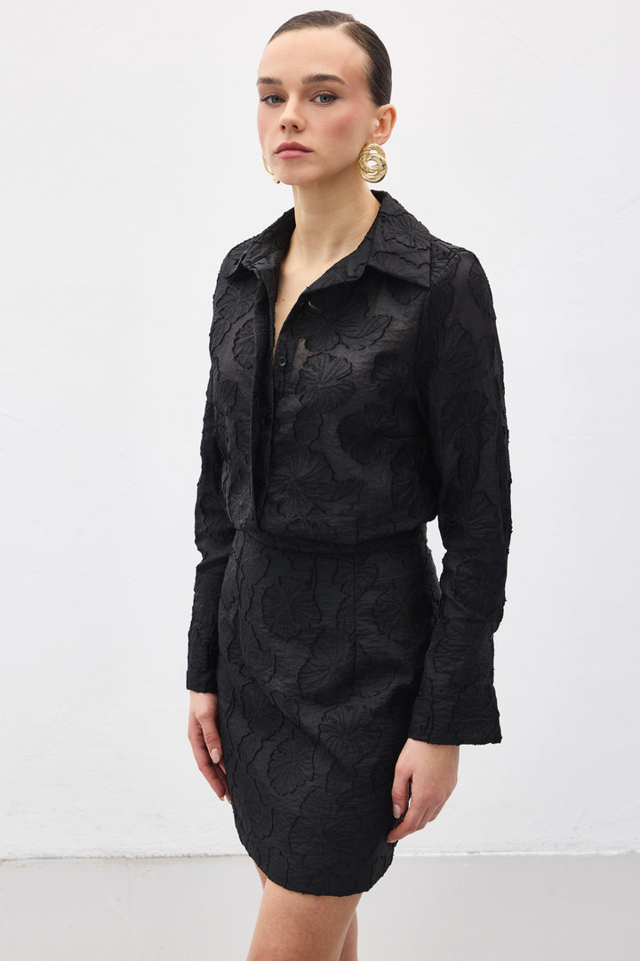 Sateen Chemise Belica - Noir