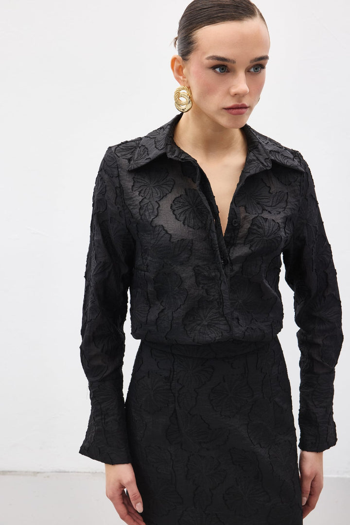 Sateen Chemise Belica - Noir
