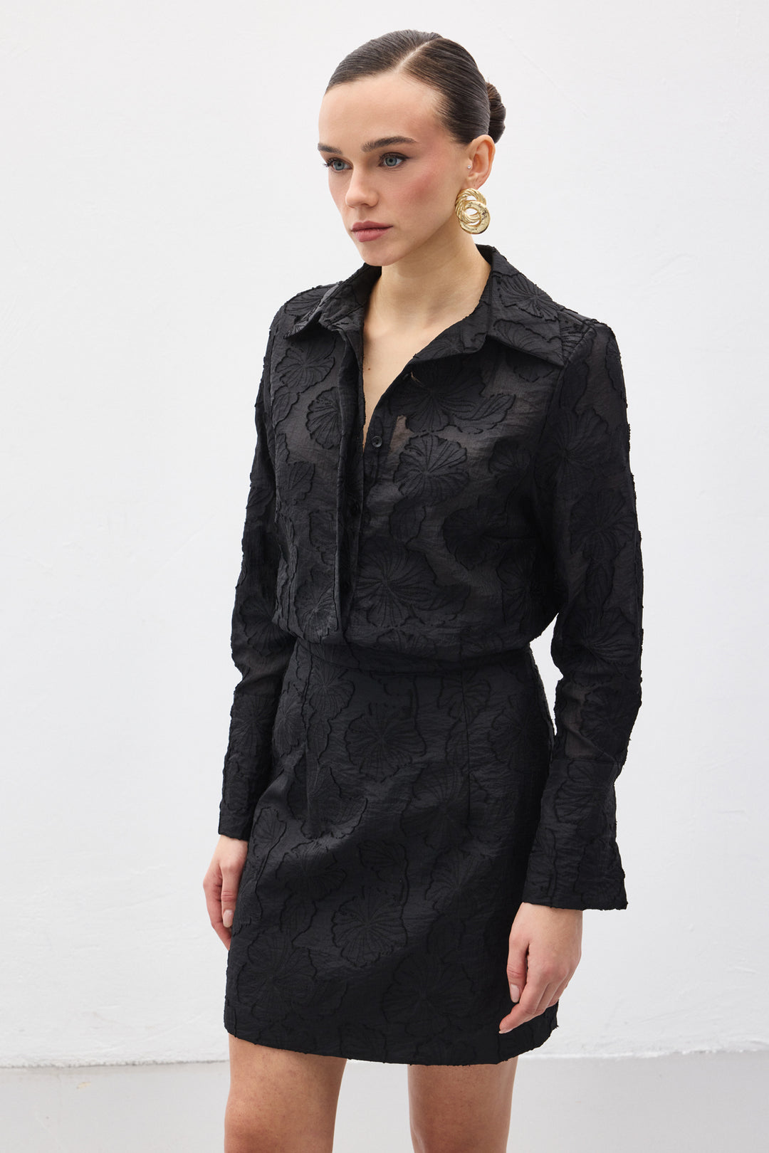 Sateen Chemise Belica - Noir