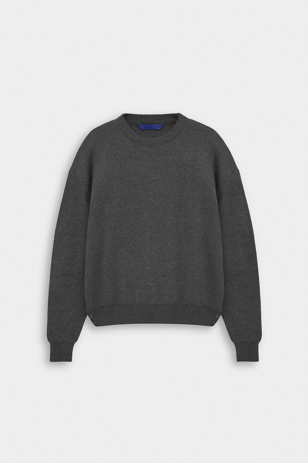 Giesto Pull en tricot anthracite crop fit à col rond - Anthracite