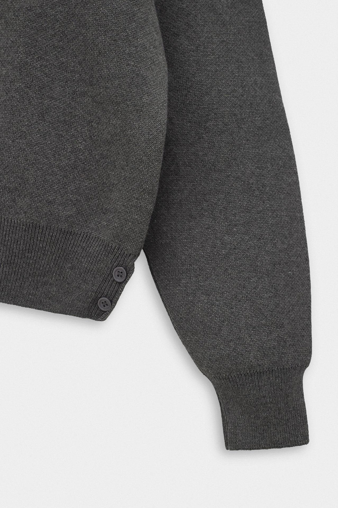 Giesto Pull en tricot anthracite crop fit à col rond - Anthracite