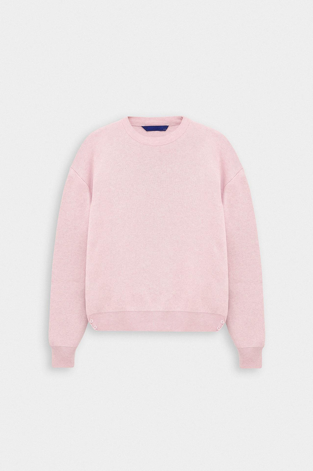 Giesto Pull en tricot rose crop fit à col rond - Rose