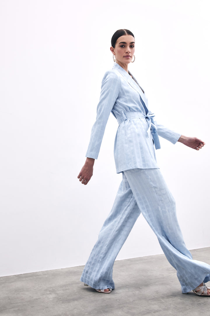 Sateen Pantalon Large - bebe Bleu