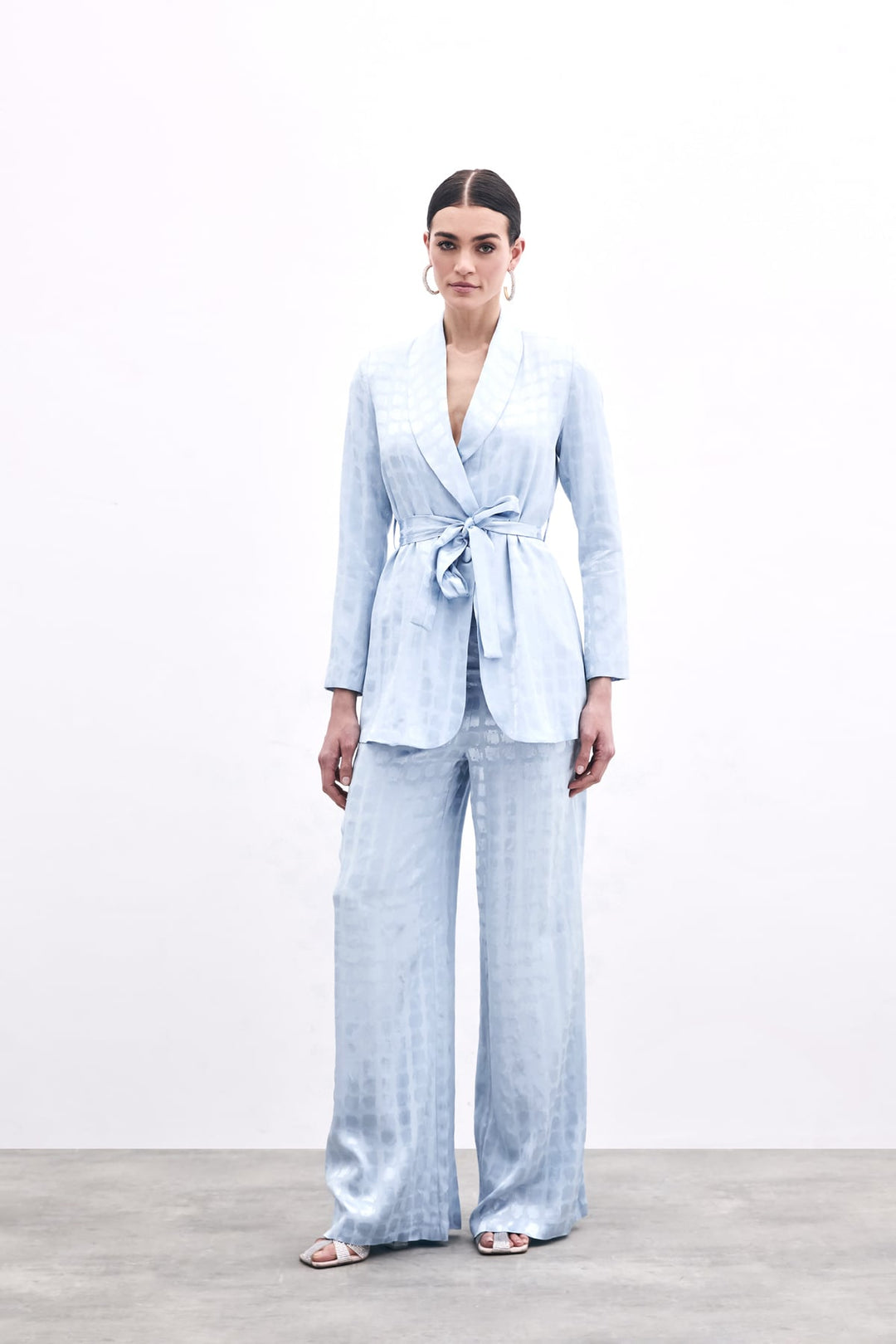 Sateen Pantalon Large - bebe Bleu