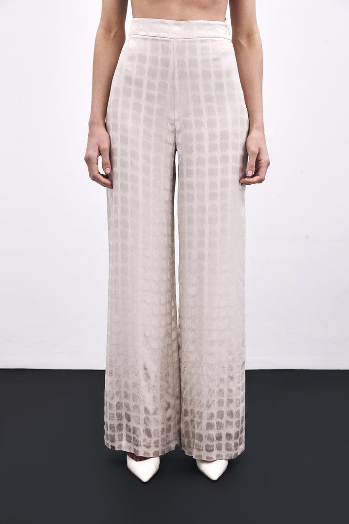Sateen Pantalon Large - Beige