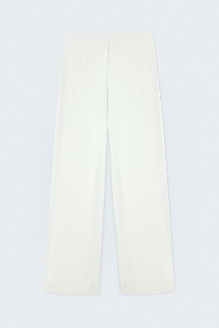 Sateen Pantalon Large - Écru