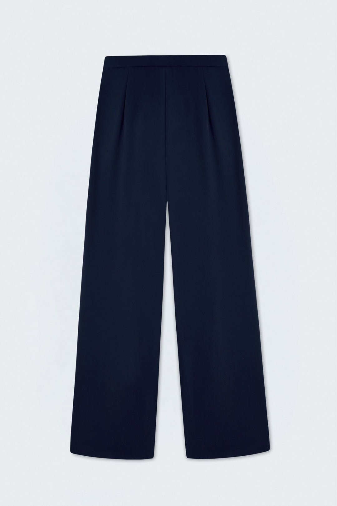 Sateen Pantalon Large - Bleu marine