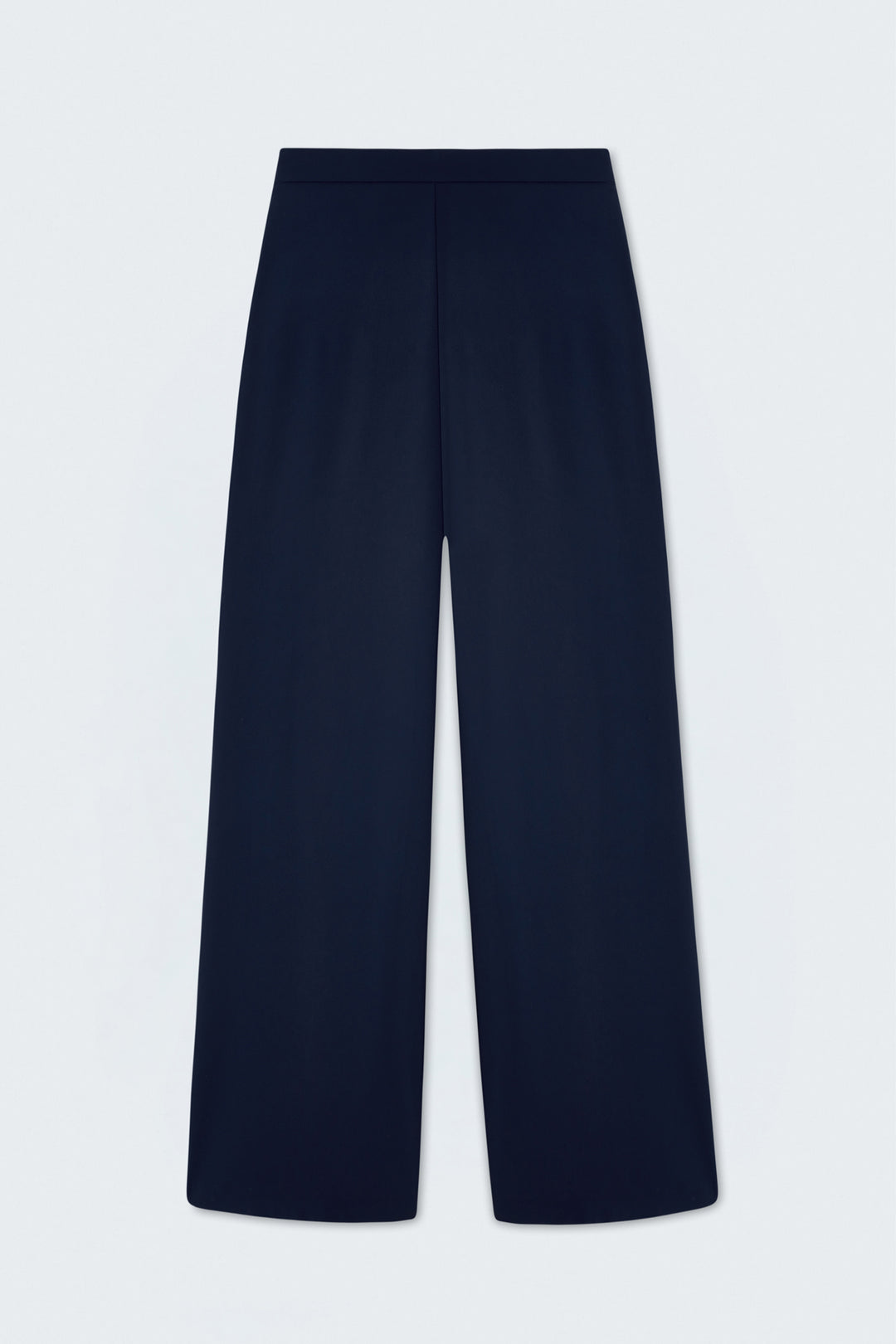 Sateen Pantalon Large - Bleu marine