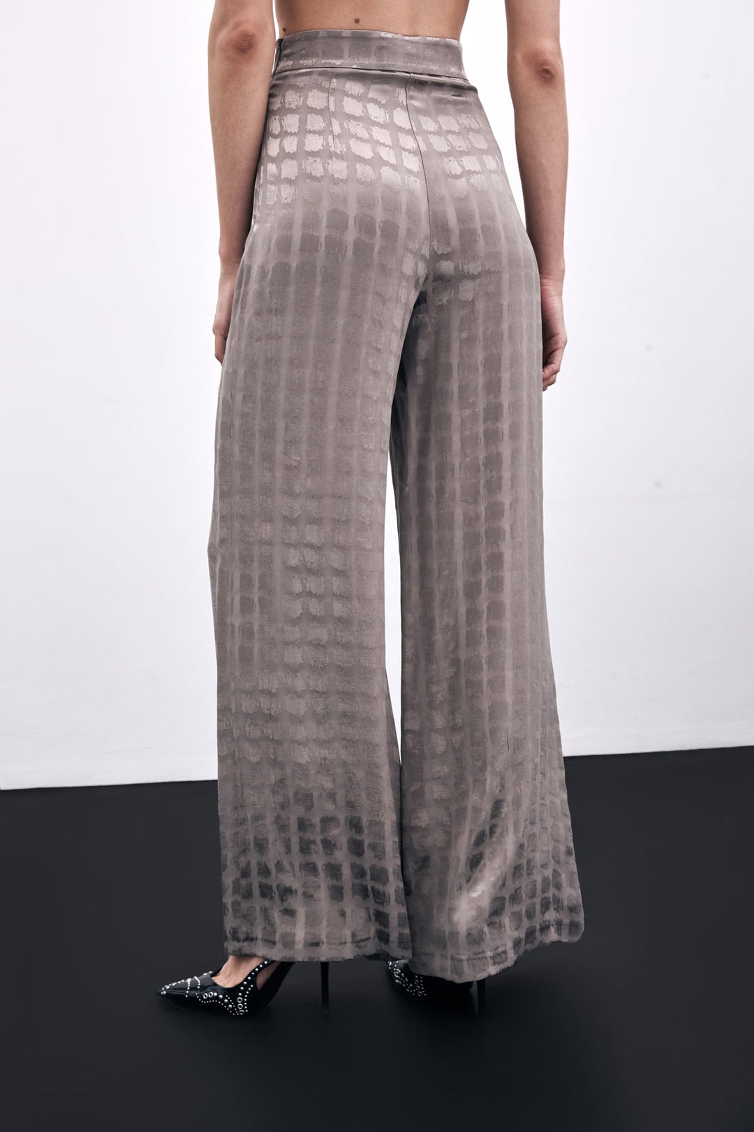 Sateen Pantalon Large - Vison