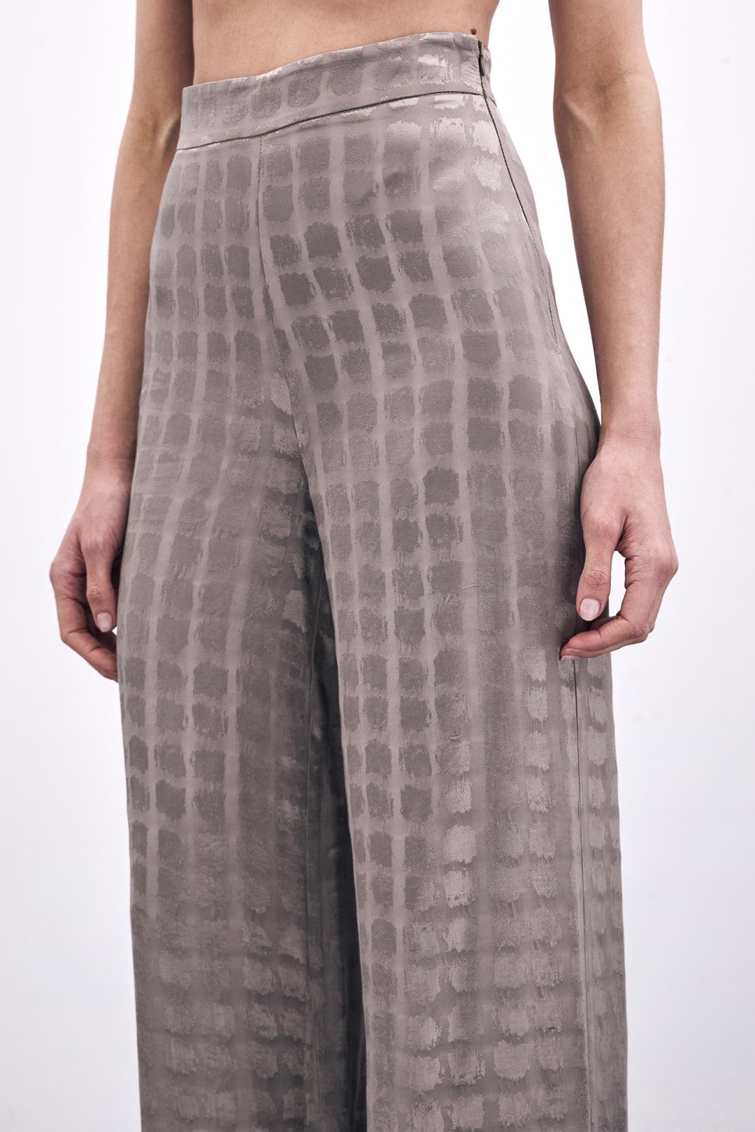 Sateen Pantalon Large - Vison