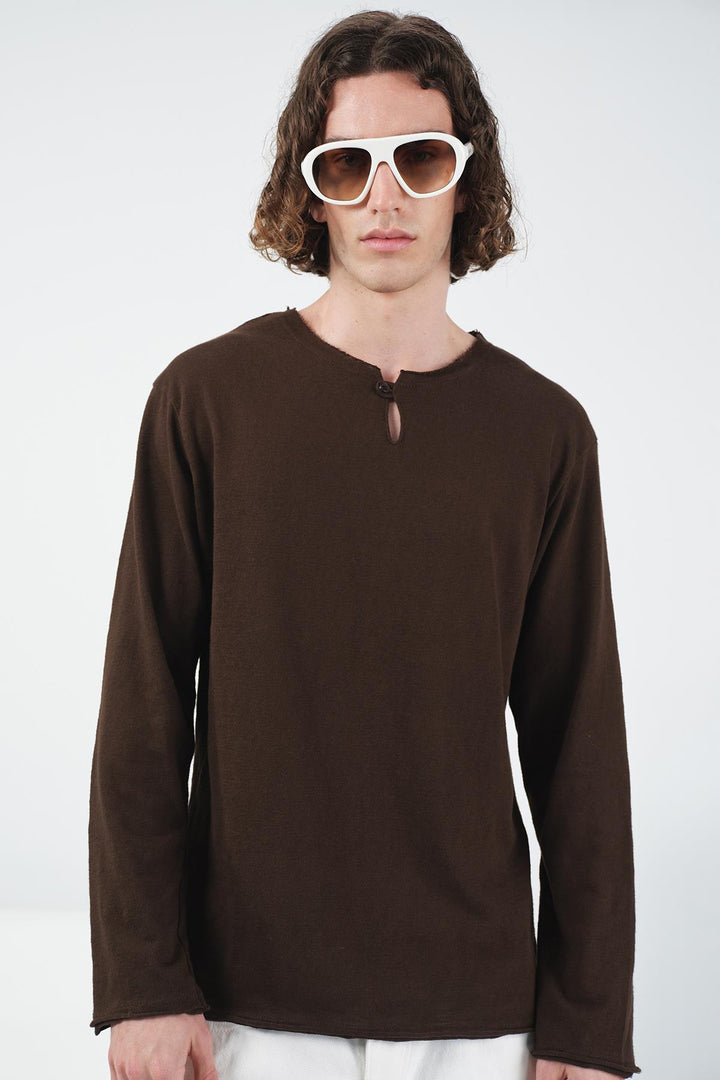 Giesto T-Shirt à manches longues marron Britli - Marron
