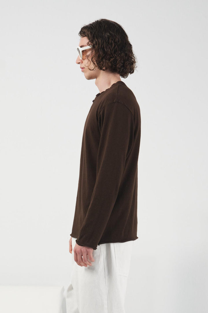 Giesto T-Shirt à manches longues marron Britli - Marron