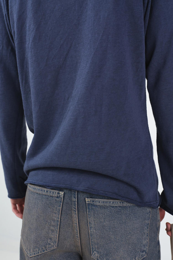 Giesto T-shirt à manches longues bleu marine Britli - Bleu marine