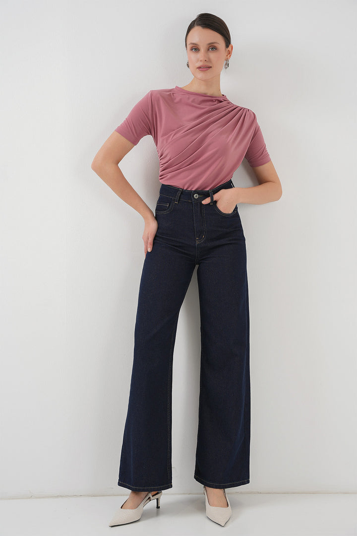Bigdart Blouse Sandy à manches courtes avec détails froncés 945 - gül kurusu