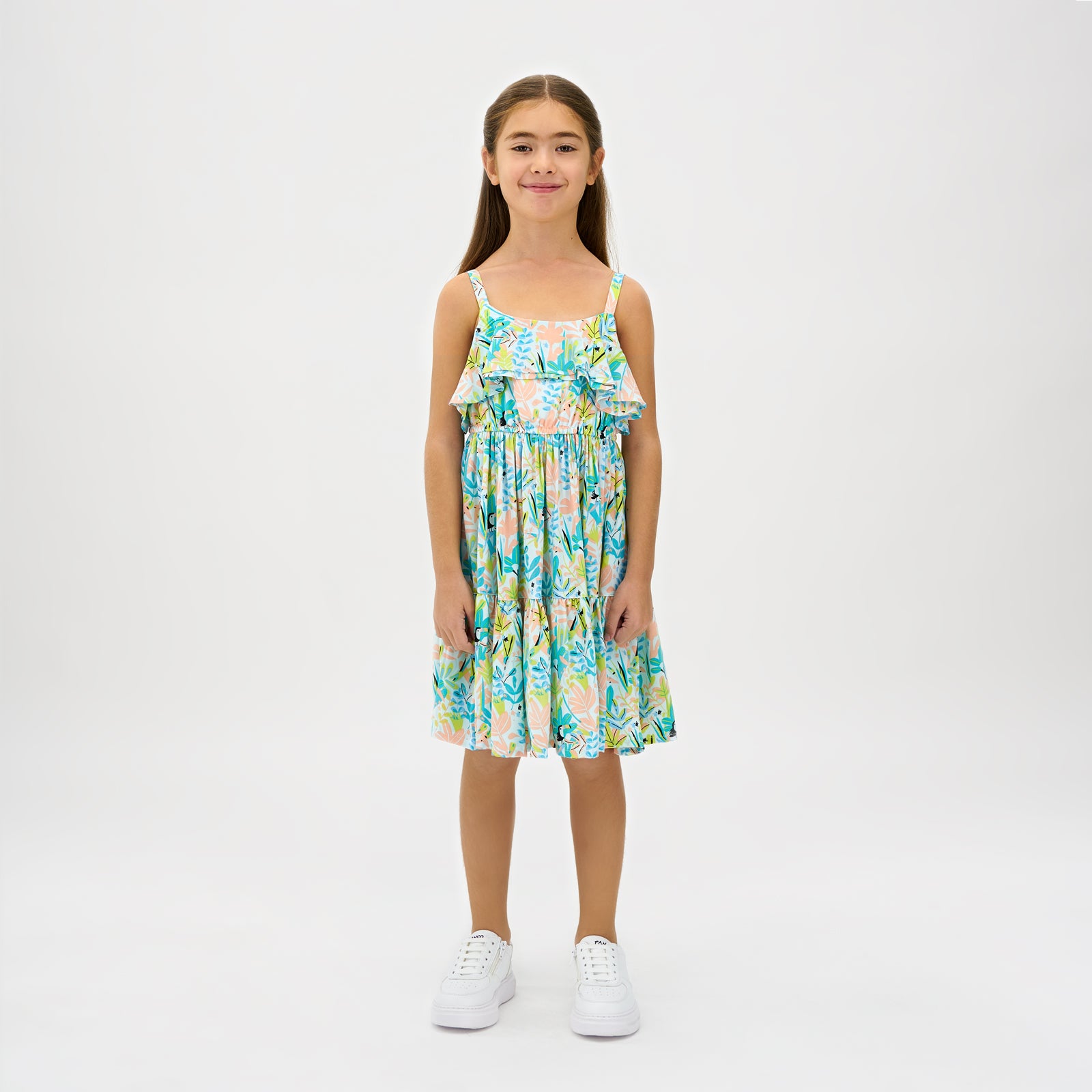 panço robe menthe fille