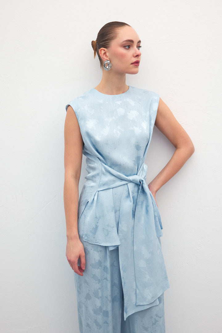 Sateen Blouse Camila - bebe Bleu