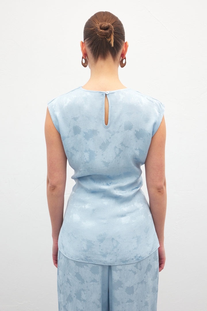Sateen Blouse Camila - bebe Bleu