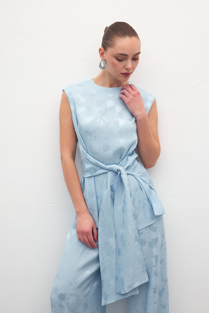 Sateen Blouse Camila - bebe Bleu