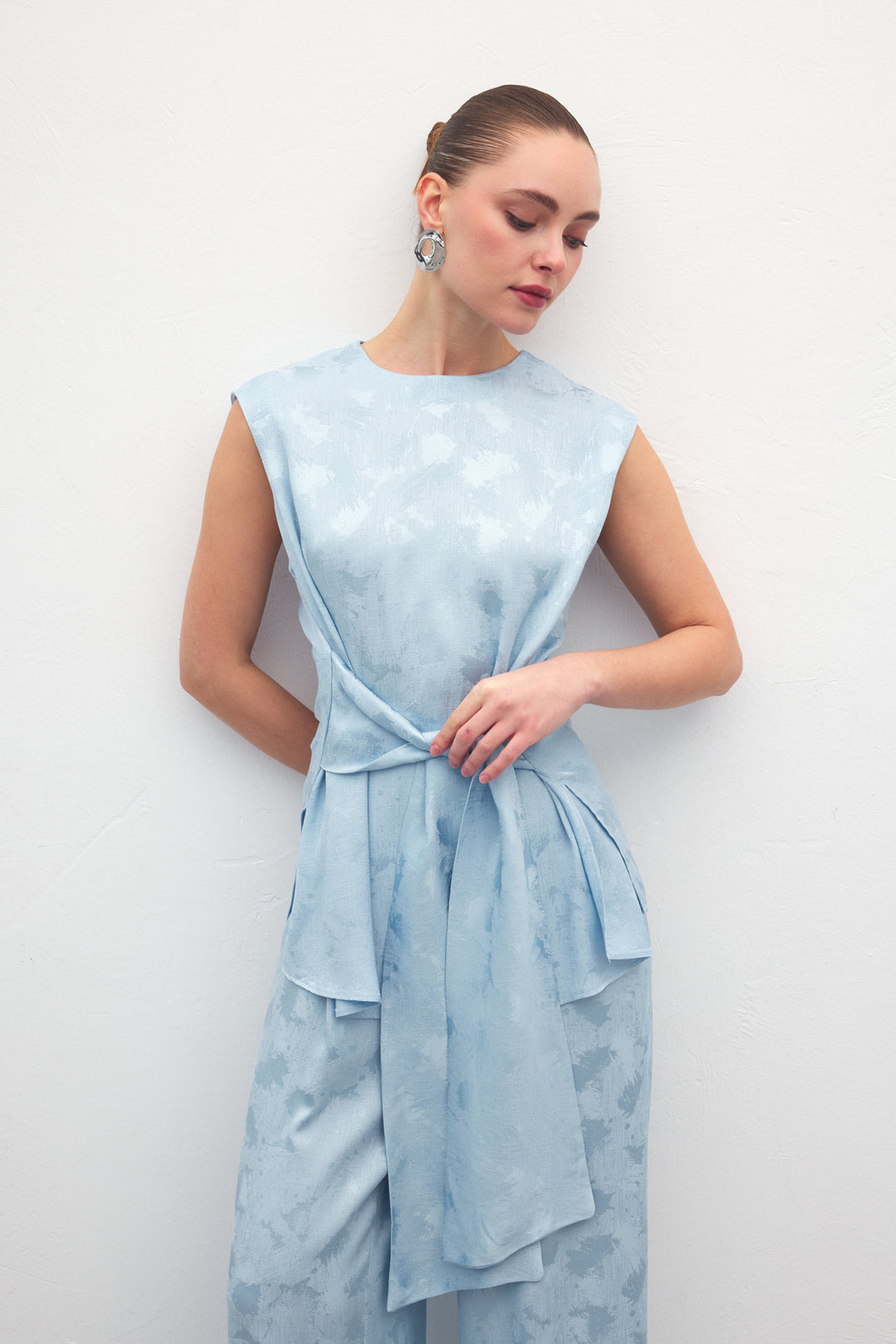 Sateen Blouse Camila - bebe Bleu