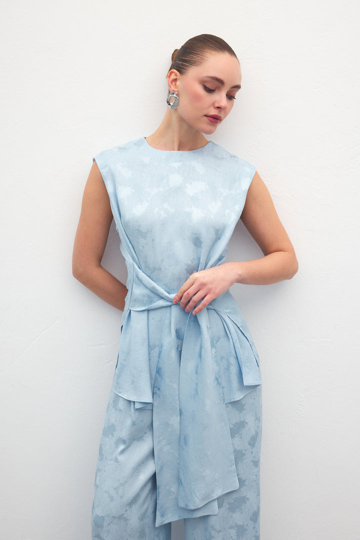 Sateen Blouse Camila - bebe Bleu