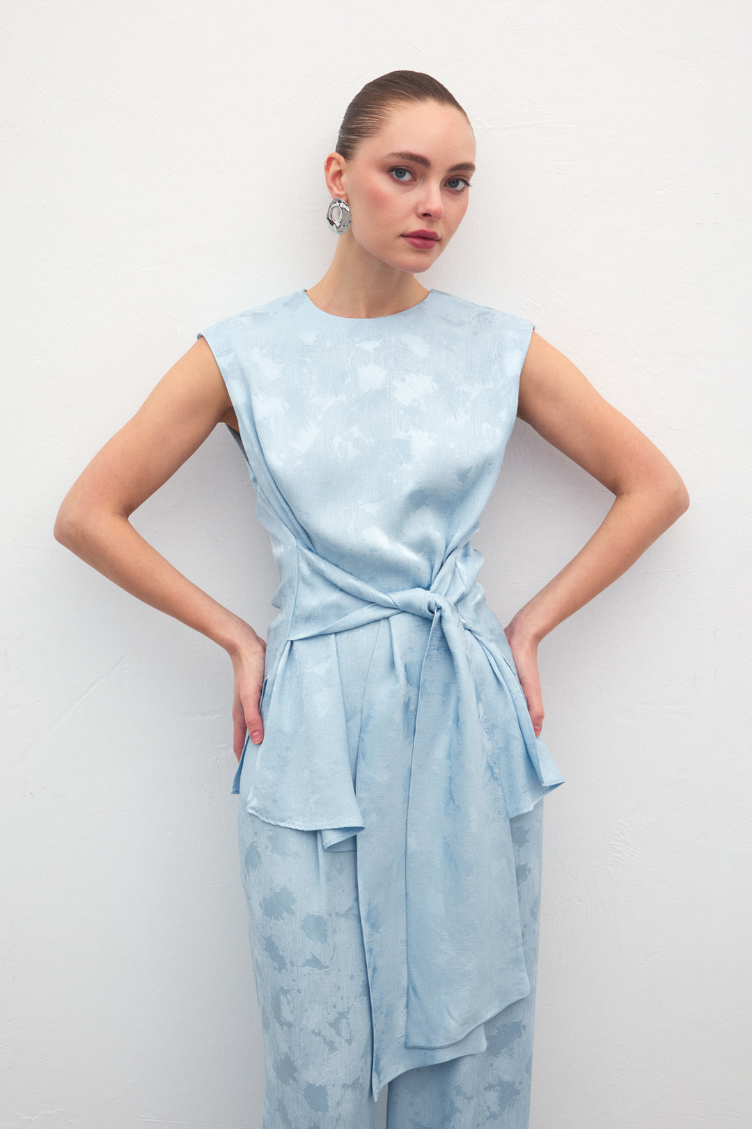 Sateen Blouse Camila - bebe Bleu