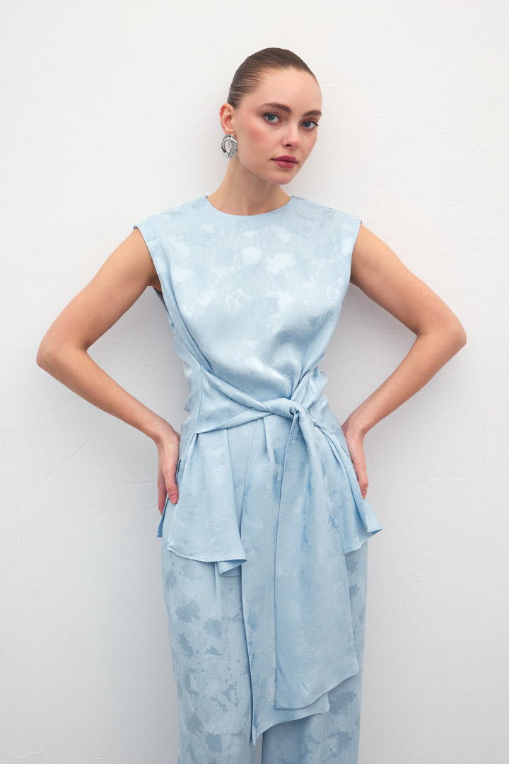 Sateen Blouse Camila - bebe Bleu