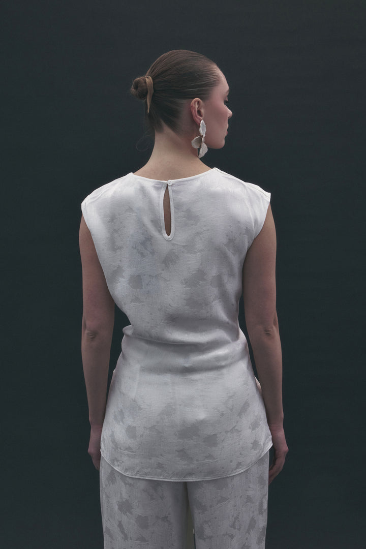 Sateen Blouse Camila - Écru