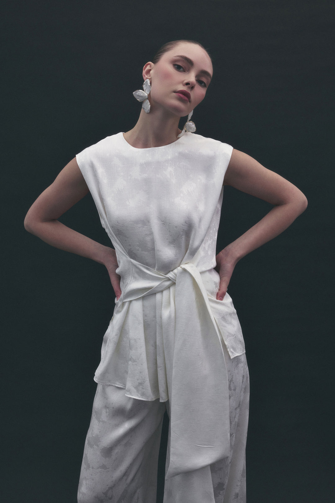 Sateen Blouse Camila - Écru