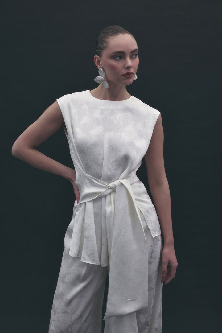 Sateen Blouse Camila - Écru