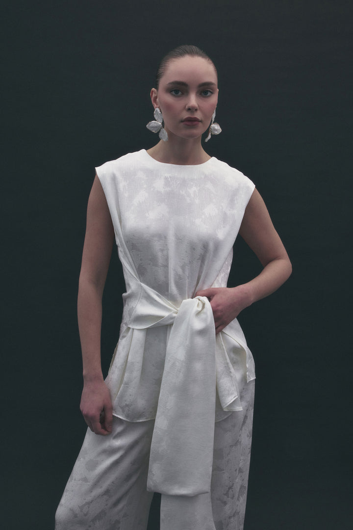 Sateen Blouse Camila - Écru
