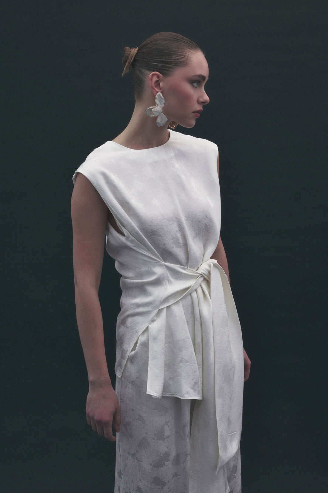 Sateen Blouse Camila - Écru