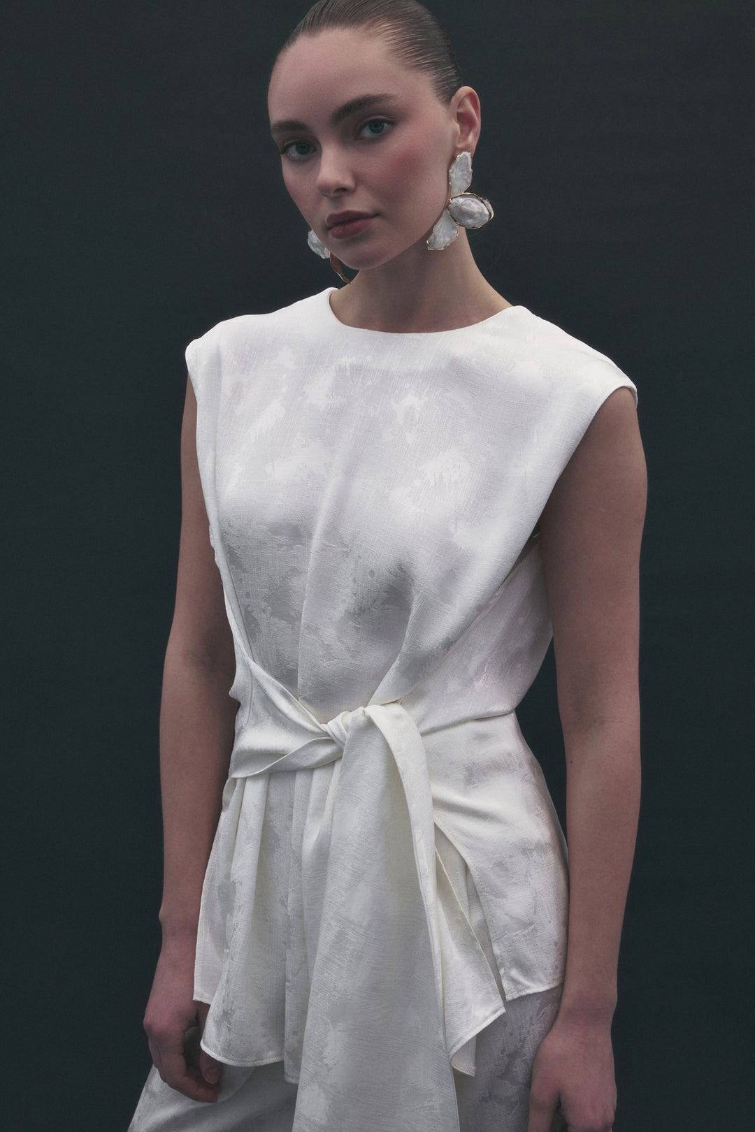 Sateen Blouse Camila - Écru